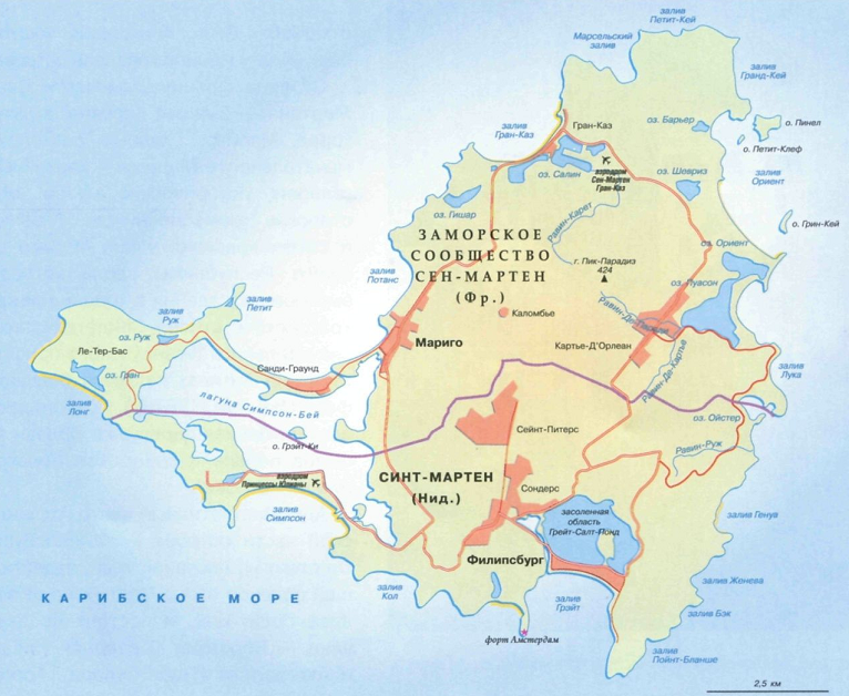 карта острова сен-мернтен
